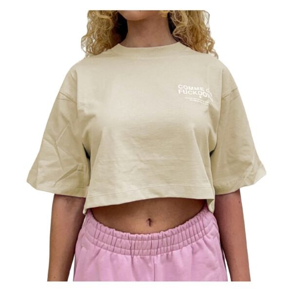 7924060.jpeg Beige Cotton Tops & T-Shirt
