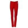 Red Mid Waist Slim Fit Pants