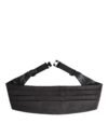 Black Men 100% Silk Belt Wide Waist Cummerbund