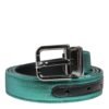 8208190.jpeg Green Black Polyester Metal Buckle Belt