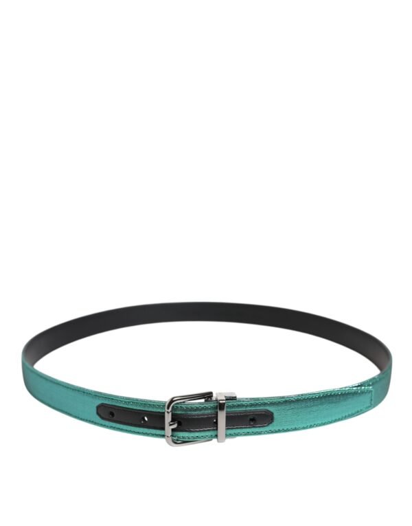 8208191.jpeg Green Black Polyester Metal Buckle Belt