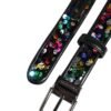 Black Sequin Embellished Metal Buckle Belt