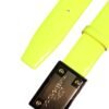 Yellow Green Classic Metal Logo Buckle Belt
