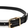 Black White Patchwork Gold Metal Buckle Belt