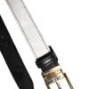 Black White Patchwork Gold Metal Buckle Belt