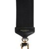 Black Cotton Printed Women Bag Accessory Shoulder Strap