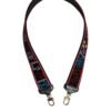 Black Cotton Printed Women Bag Accessory Shoulder Strap