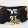 Black Leopard Print Reversible Bag Shoulder Strap