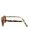 Brown Acetate Round Leopard Print Eyewear Sunglasses