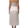 White DG Logo Full Slip Silk Dress Sleepwear