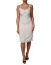 White Lace Gold DG Logo Silk Dress Sleepwear