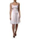 White Lace Gold DG Logo Silk Dress Sleepwear