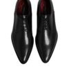 Black Leather Lace Up Dress Men Derby Shoes