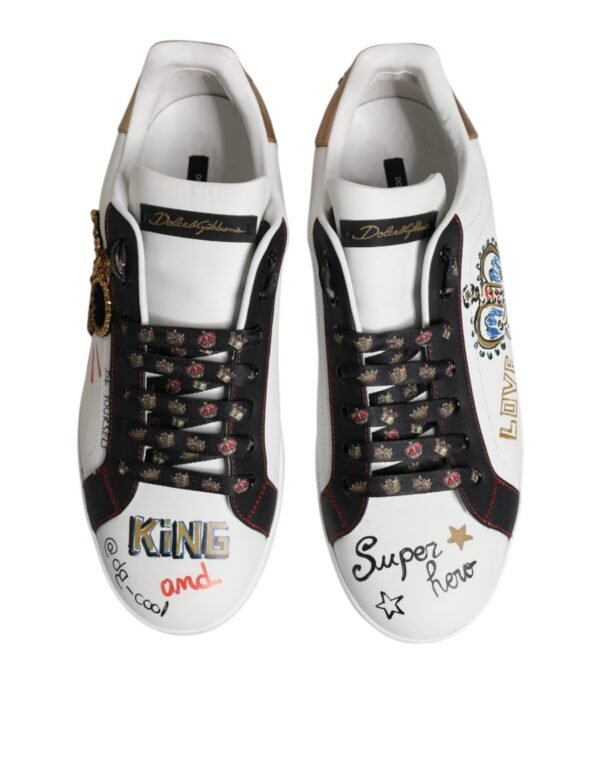 White Portofino Crown Men Sneakers Shoes