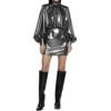 Abelia Laminated Mini Dress