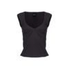 Black Viscose Tops & T-Shirt