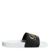 White Black Leather Sandals Beachwear Shoes
