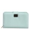 Mint Green Leather Bifold Continental Clutch Wallet