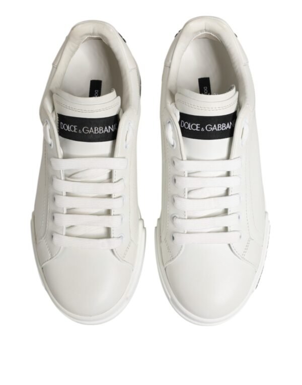 White Portofino Logo Low Top Sneakers Shoes