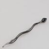 Black Brass Crystal Spilla Serpente Mens Brooch Pin