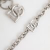Silver Tone Brass DG Logo Detailing Chain Men Necklace