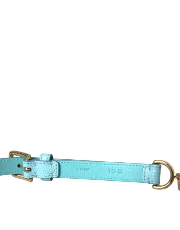 4413678.jpg Light Blue Leather Crystal Chain Waist Belt