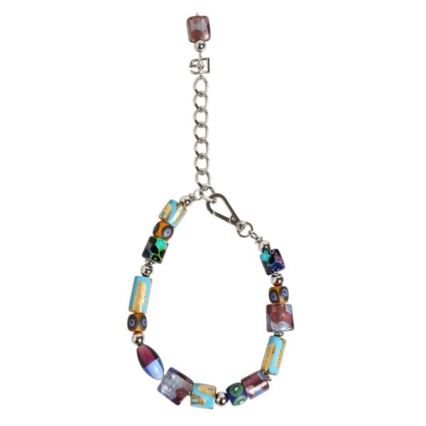 9025245.jpeg Multicolor Murano Glass Beads Brass Zamak Necklace