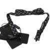 5934680.jpeg Black Silk Circles Men Necktie Bow Tie