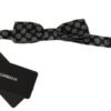 5934682.jpeg Black Silk Circles Men Necktie Bow Tie