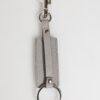 8732191.jpeg Gray Leather Logo Metal Ring Keychain Holder Men Keyring