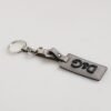 8734529.jpeg Gray Leather Logo Metal Ring Keychain Holder Men Keyring