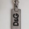 8734531.jpeg Gray Leather Logo Metal Ring Keychain Holder Men Keyring