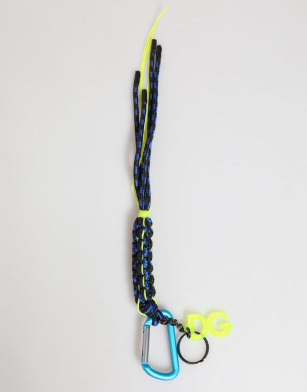 8746714-1.jpeg Multicolor Polyester Tape String DG Logo Keychain Keyring