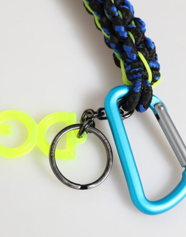8746719.jpeg Multicolor Polyester Tape String DG Logo Keychain Keyring