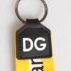 Yellow Logo Polyester Silver Brass Holder Keychain Keyring
