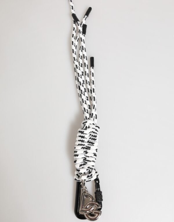 8746977.jpeg Multicolor Polyester Tape String DG Logo Keychain Keyring