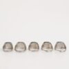Silver Tone Brass Lettering Set 5 Pieces Adjustable Ring