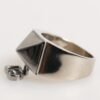 Silver Tone Pyramid DG Logo Real Brass Ring