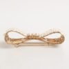 Gold Brass Glas Crystal Faux Pearl Embellished Brooch