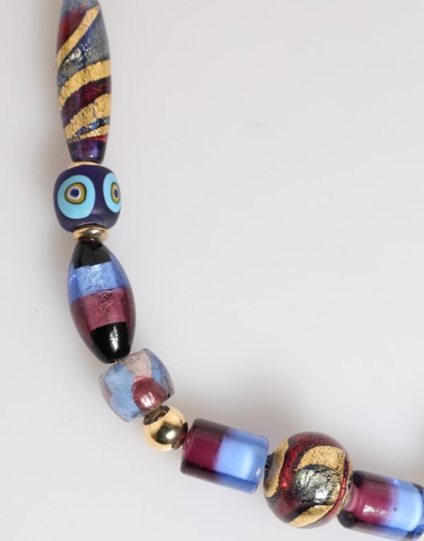 9025555.jpeg Multicolor Murano Glass Beads Gold Brass Chain Jewelry Necklace