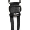 Black White Striped Metal Buckle Men Belt