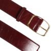 9196368.jpeg Burgundy Leather Gold Metal Buckle Women Belt