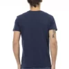 Blue Cotton Men T-Shirt