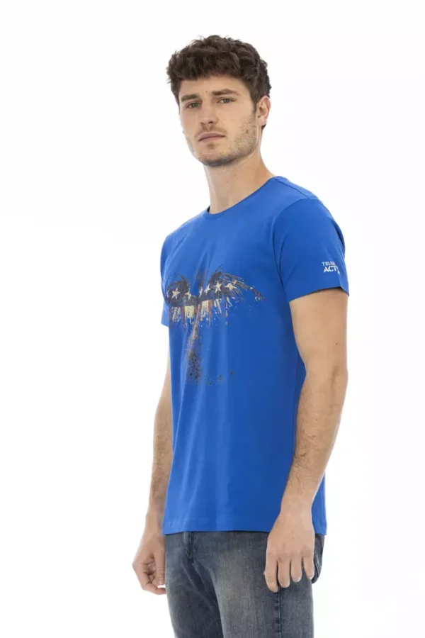 4117629.webp Blue Cotton Men T-Shirt