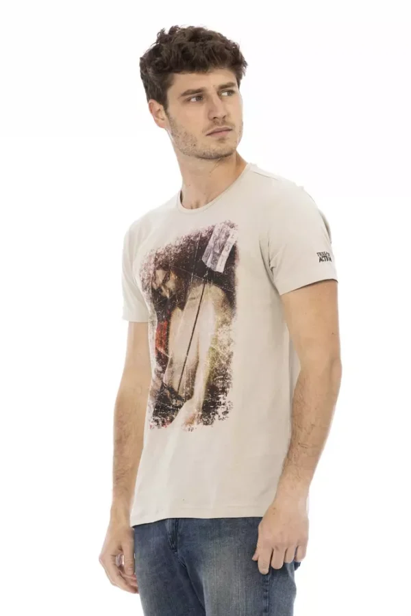 4117712.webp Beige Cotton Men T-Shirt
