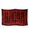 Black Red Logo Print Cotton Beach Towel