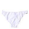 White Nylon Beachwear Bikini Bottom Swimwear