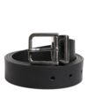Black Classic Leather Metal Buckle Belt