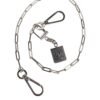 Silver Tone Metal Chain DG Charm Belt Keychain
