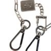 Silver Tone Metal Chain DG Charm Belt Keychain